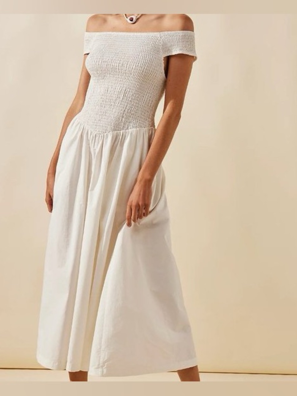 Free People Ceci Smocked Midi Dress